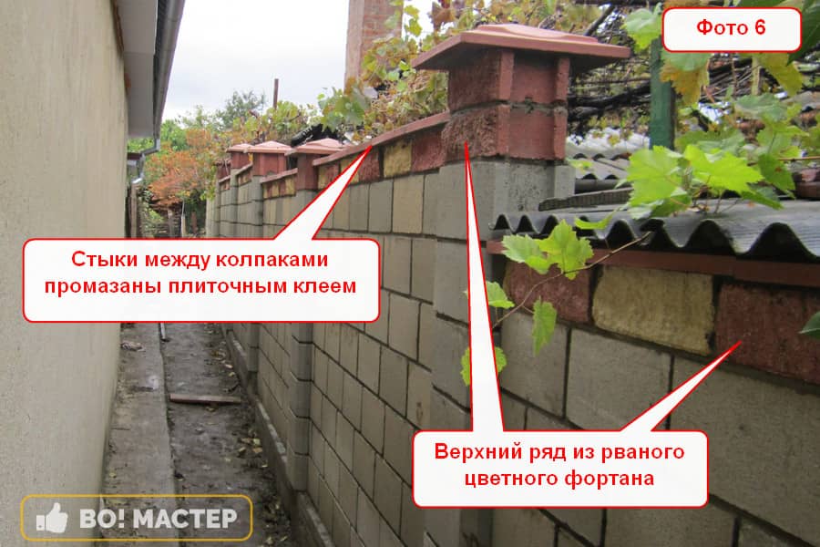 Колпаки на забор