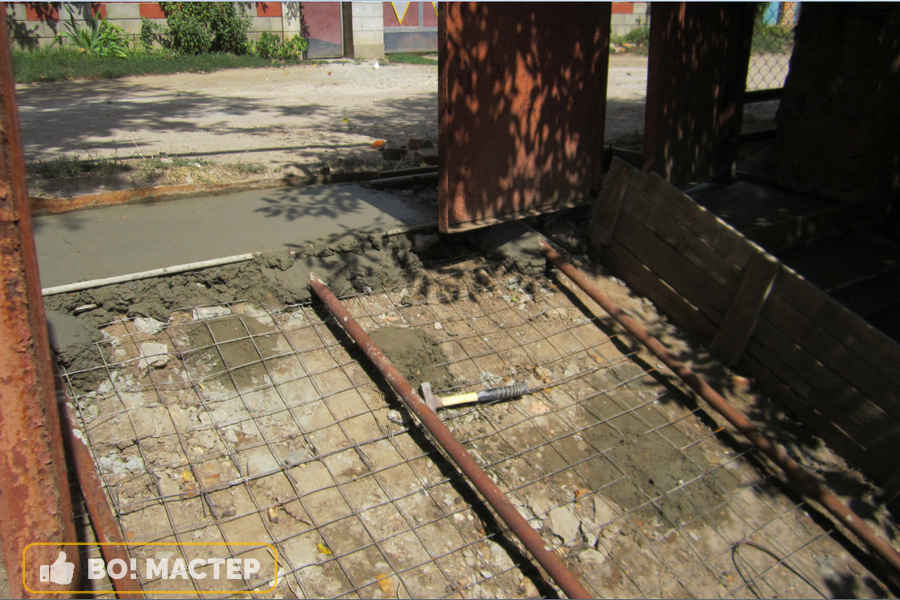 Бетонируем съезд во двор