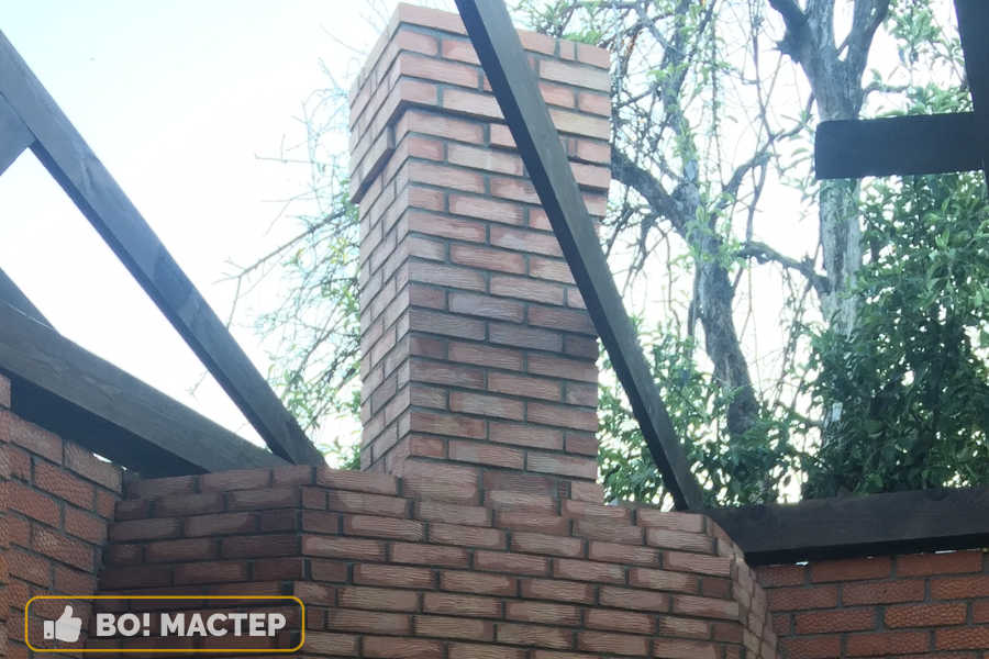 Кладка трубы мангала
